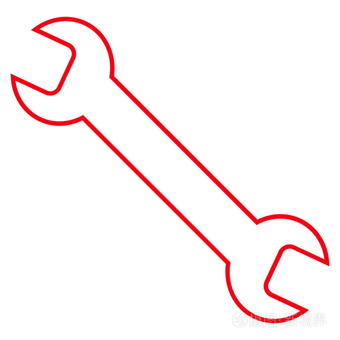 扳手轮廓矢量图标