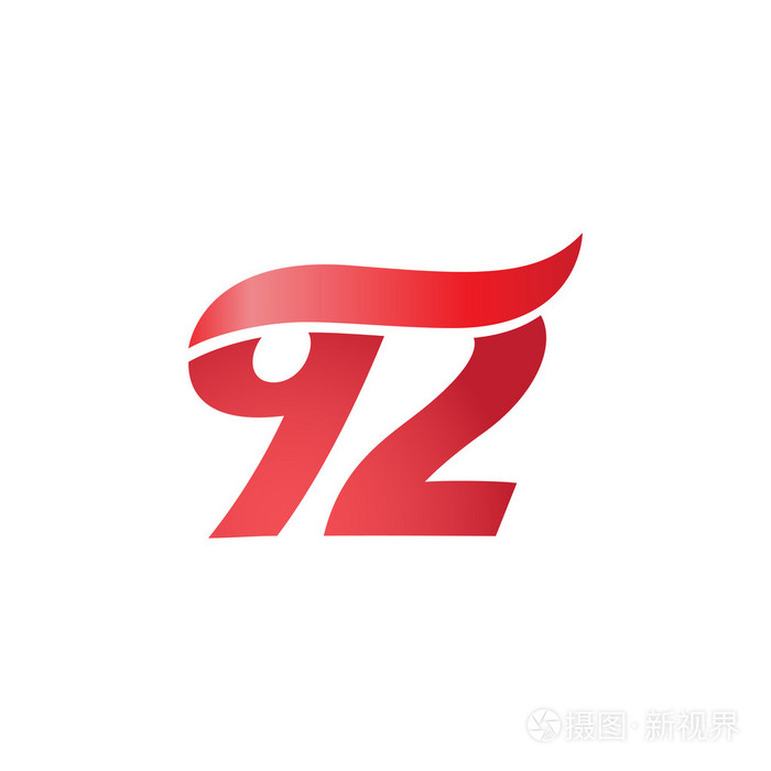 数92年旋风波设计模板标志红色