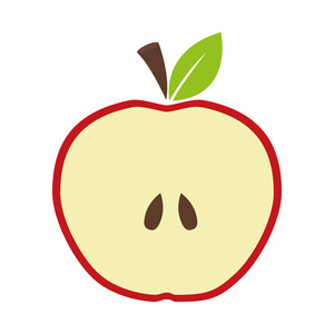 苹果水果图标. 矢量图形照片
