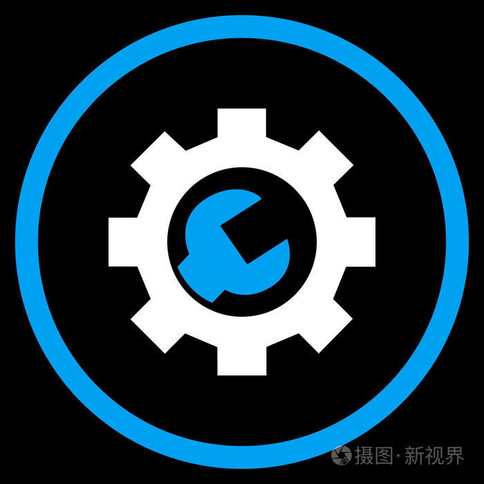 系统首选项扁圆形的矢量图标