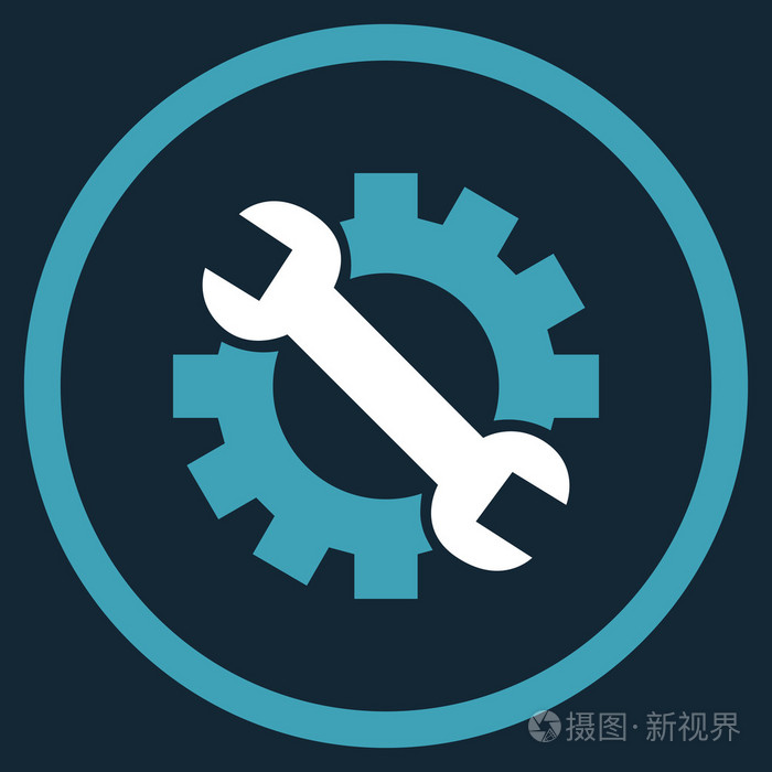 硬件维护扁圆形的矢量图标