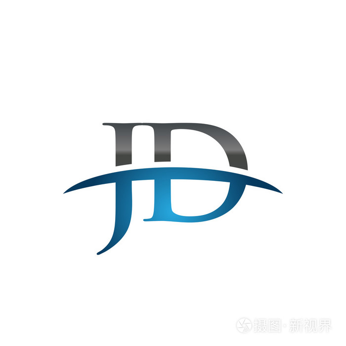 首字母 jd 蓝色耐克标志耐克标志