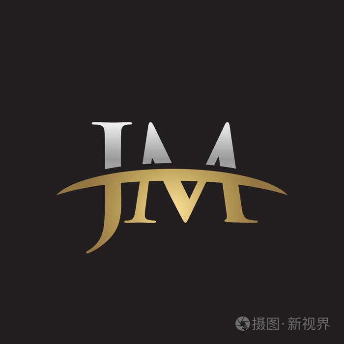 首字母jm 金银耐克标志旋风logo 黑色背景插画 正版商用图片1ochl8 摄图新视界 首字母jm 金银耐克标志旋风logo 黑色背景插画 正版商用图片1ochl8 摄图新视界