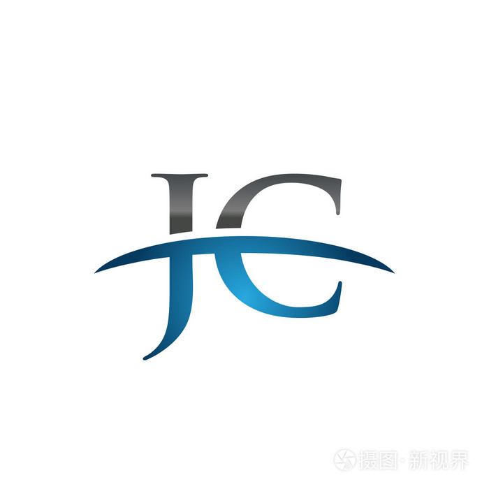 首字母jc蓝色耐克标志耐克标志