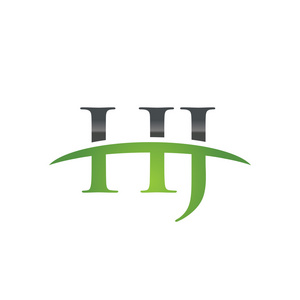 首字母 hj 绿色耐克标志耐克标志插画