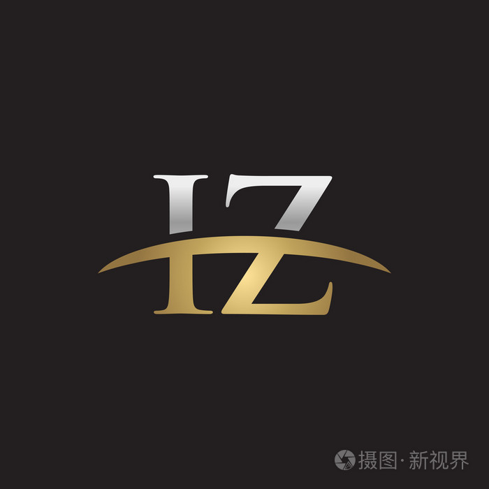 首字母iz 金银耐克标志旋风logo 黑色背景插画 正版商用图片1ociap 摄图新视界 首字母iz 金银耐克标志旋风logo 黑色背景插画 正版商用图片1ociap 摄图新视界