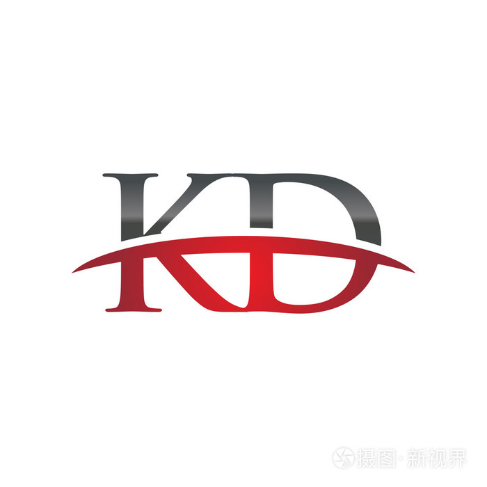 首字母kd红色耐克标志耐克标志