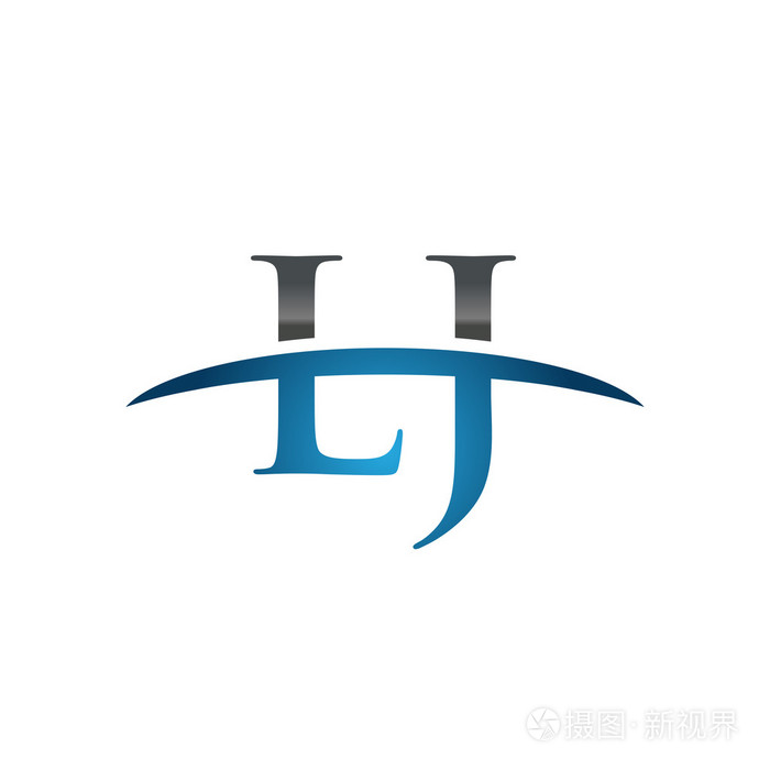 首字母lj蓝色耐克标志耐克标志