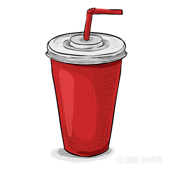 可乐杯彩色图片插画-正版商用图片1ockti-摄图新视界