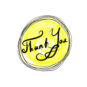 谢谢你刻字.现代风格.矢量图照片