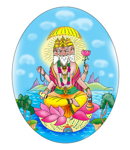 印度神话梵天图片