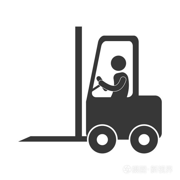 叉车图标. 交货和运输设计. 矢量图形