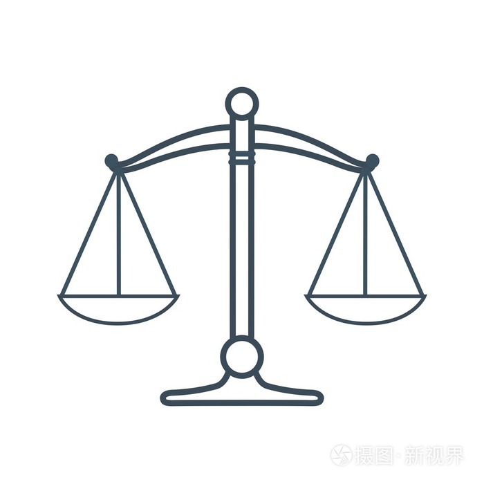 摄图新视界 插画 工业 孤立在白色背景上的正义图标.矢量图图标.eps