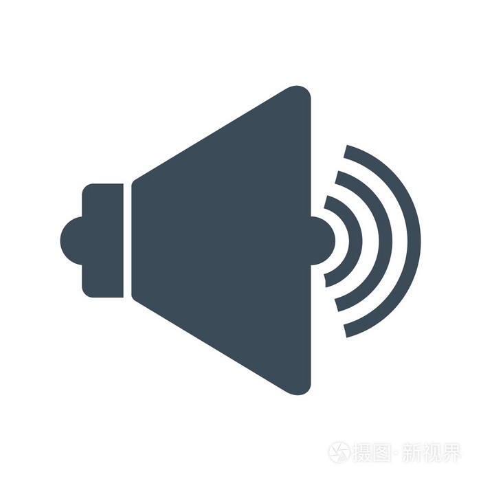 孤立在白色背景上的扬声器图标矢量图图标