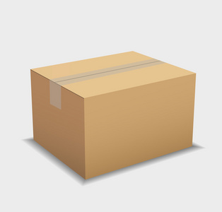 集合循环棕色的盒子包装.矢量图照片