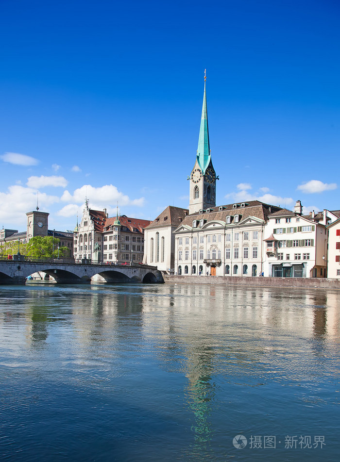 苏黎世donwtown的视图