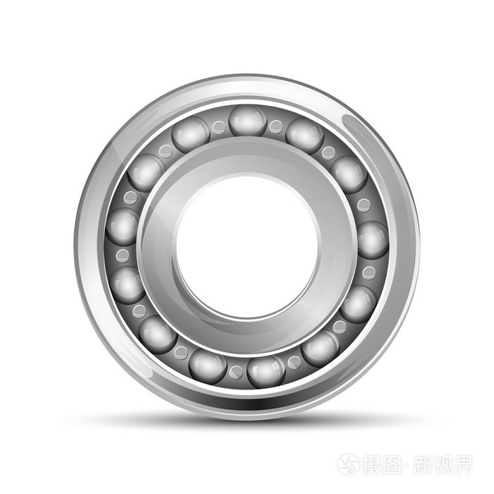 孤立在白色背景上的轴承