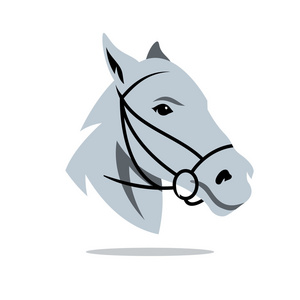 马头元素矢量马头卡通插图照片