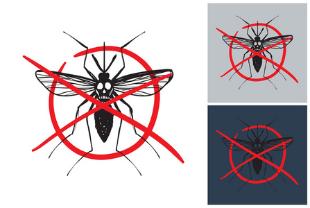 标签与停止蚊子图片