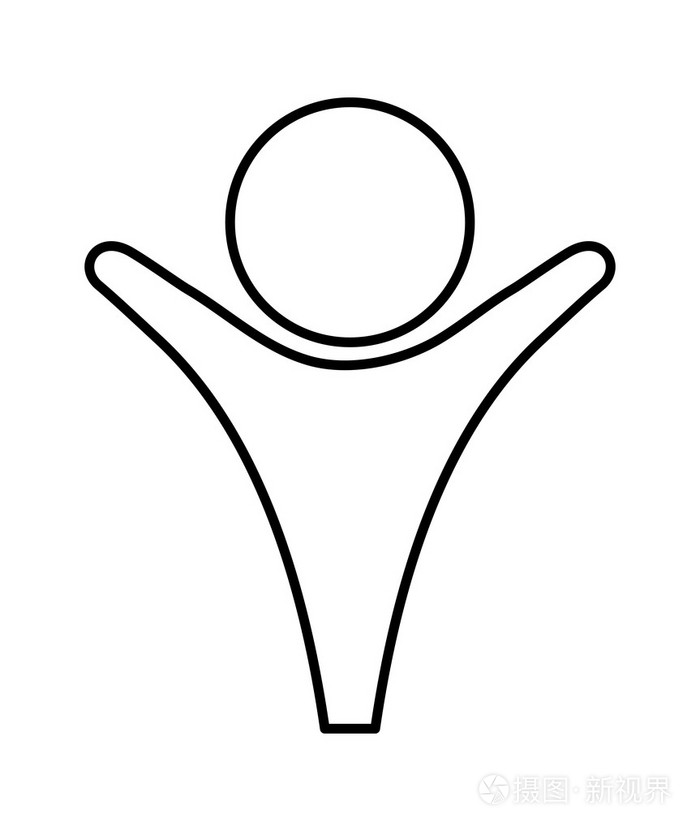 抽象的象形图图标人的设计矢量图形