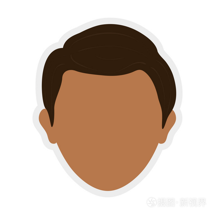 男人人头部设计.矢量图形