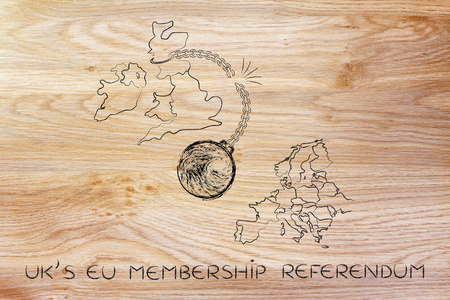 欧盟成员资格全民投票的概念图片