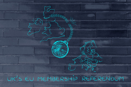 欧盟成员资格全民投票的概念图片