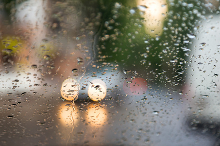 街头的散景灯熄灭照片