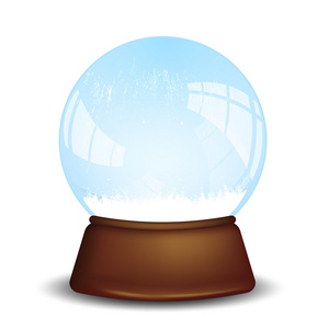 空的水晶球孤立在白色的背景.矢量图照片