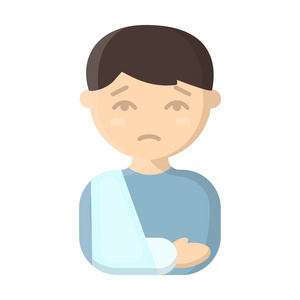 骨折图标骨折图标卡通.单从大病了,病的病图标集照片