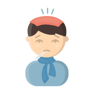 发烧图标卡通.单从大病了,病的病图标集照片