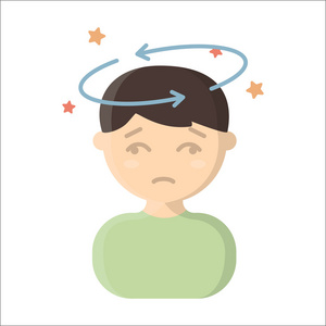 大病头晕图标卡通.单从大病了,病的病图标集照片