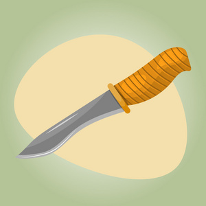 刀的狩猎卡通图标照片