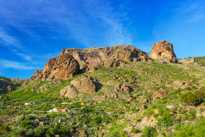 大加那利岛岛的峻岭和山谷