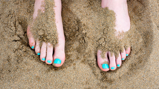 沙滩脚趾防沙图片