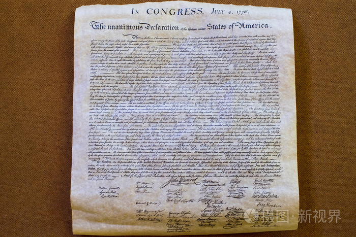 独立宣言1776年7月4日关闭