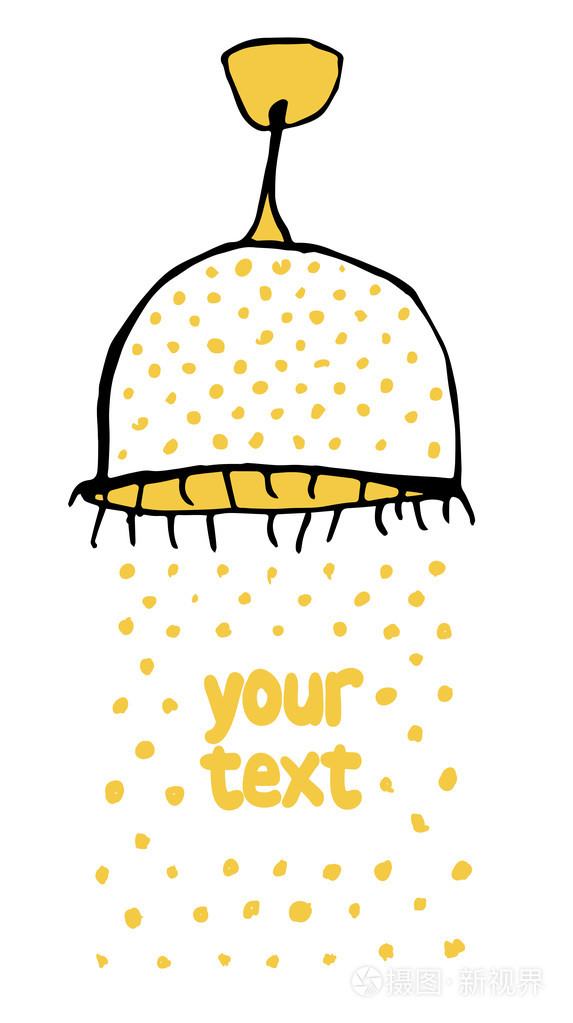 手绘矢量插画的灯