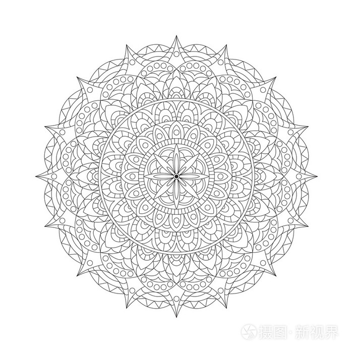 在向量中的圆形曼荼罗.您设计的的图形模板.装饰的复古装饰品.