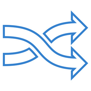 混合水平的轮廓矢量图标的箭头照片