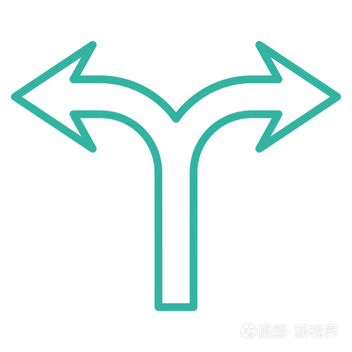 选择箭头向左右轮廓矢量图标