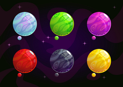 酷,明亮,五彩缤纷的奇幻星球照片