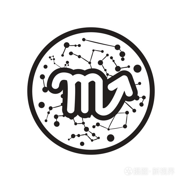 天蝎座的简笔画 星座图片