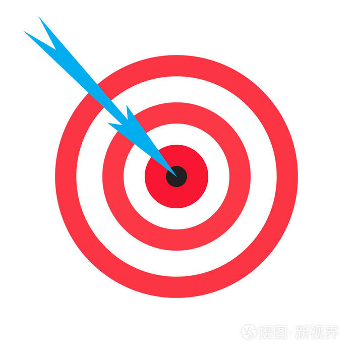 目标在白色背景上的图标.矢量图.目标图标.运动.标志的目标.目标符号.