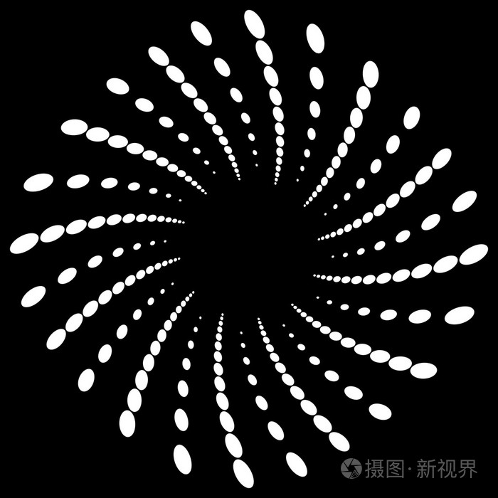 扭动,螺旋形状的圆圈