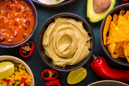 混合的墨西哥食物照片