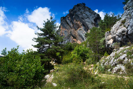 高的 欧洲 威尔 国家的 旅行 风景 比利牛斯山脉 地形