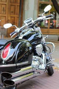 摩托车 金属 自行车 旅行 特写镜头 圆柱 自由 金属的