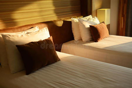 床位 优雅 房子 安慰 卧室 公寓 小酒馆 床上用品 假日