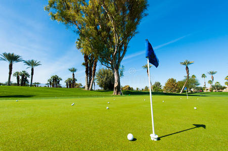 高尔夫球运动 课程 旗帜 特写镜头 娱乐 大头针 运动 闲暇