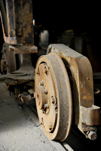 机械 物体 有轨电车 古老的 修理 底盘 服务 火车 行业